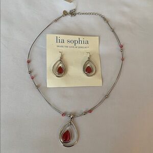 NWT Lia Sophia necklace and earring set